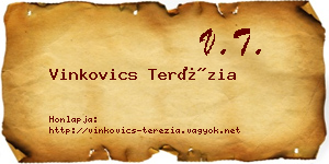 Vinkovics Terézia névjegykártya